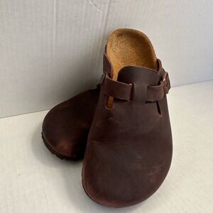 Birkenstock Brown Slippers Leather Slip-Ons